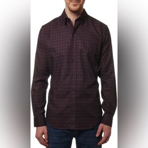 Robert Graham Dark Burgundy Plaid Shirt